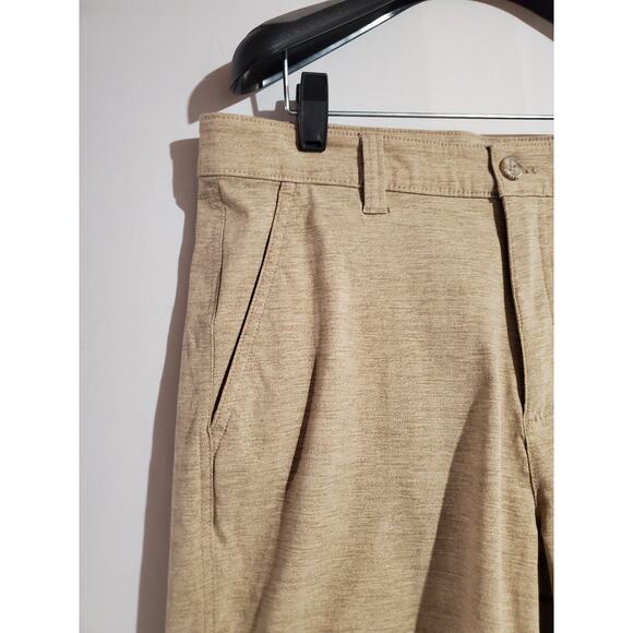 Eddie Bauer Travex Hiking Shorts Mens 33 Travel Guide Tan Hybrid UPF 50+ Trail - Picture 3 of 9